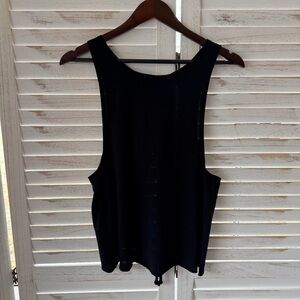 Yogalicious | Lace Up Back Tank Top